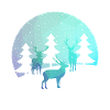 Deer Winter Forest