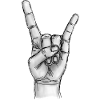 Metalhand schattiert