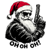 Bad santa quirky Christmas design