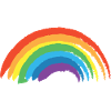 Arcobaleno con colori vivaci Retro Vintage