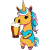 Einhorn mit Bier