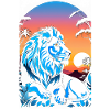 Lion, Lion Cub and Jungle
