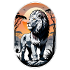 lion, lionceau et jungle