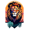 Lion, Lion Cub and Jungle