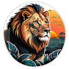 lion, lionceau et jungle