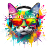 Katzenfarbe Hipster-Look