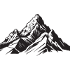 Mountains Symbol Silhouette