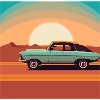 Oldimter / Auto / Sonnenuntergang