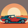Oldtimer / Auto / Sonnenuntergang
