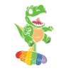 Dinosaur Funny Rainbow Fart