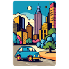 Car in the city