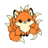 Red nine-tailed fox
