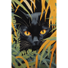 Cute Black Cat Illustration
