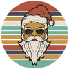 Santa retro funny style
