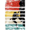 Climber on Sunset Stripes