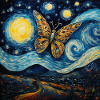 Papillon De Nuit, Van Gogh, Nuit Étoilée, Animal