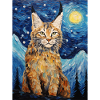 Lodjur, Van Gogh, Stjärnklar Natt, Djur, Stor Katt
