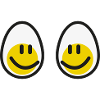 Smiley boobs eggs present