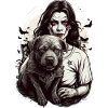 Vampire with dog