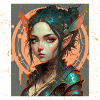 Elven girl in retro style