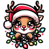 simpatiche renne natalizie come albero di Natale
