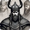 Fier guerrier viking germanique