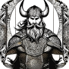 Fier guerrier viking germanique
