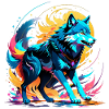 Wolf in Farbe