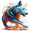 Wolf and Mountain - Protective Nature