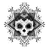 Skull in a mandala
