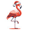 Flamingo Christmas Winter Animals Flamingos