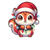 Weihnachten Lichterkette Eichhörnchen