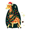 Giraffe, Giraffe, Christmas, Africa, Animals