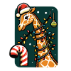 Giraffe, Giraffe, Christmas, Africa, Animals