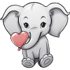Elefant mit Herz