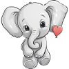 Elephant with heart