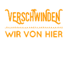 verschwinden wir