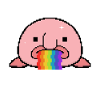 Blobfish arc-en-ciel Pixel