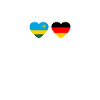Rwanda Germany Heartbeat Flag Rwandese
