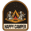 Happy Camper Skeleton Campfire Tent