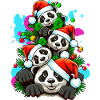 Festive Panda Holiday Celebration