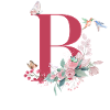 Buchstabe b floral - Geschenkidee