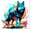 Wolf and Mountain - Protective Nature