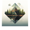 Waldpyramide und Spiegelungen