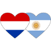 Holland Argentina Flag Heart