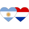 Argentina Holland Flag Heart