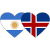 Argentine Islande Drapeau Coeur