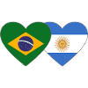 Brésil Argentine Drapeau Coeur