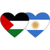 Palestine Argentine Drapeau Coeur