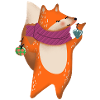 Soft Fox Heart Scarf